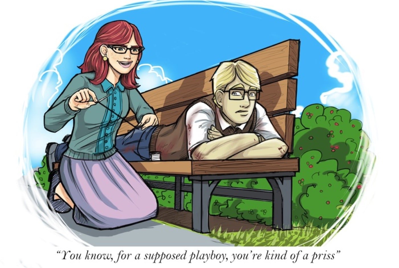 Bench scene