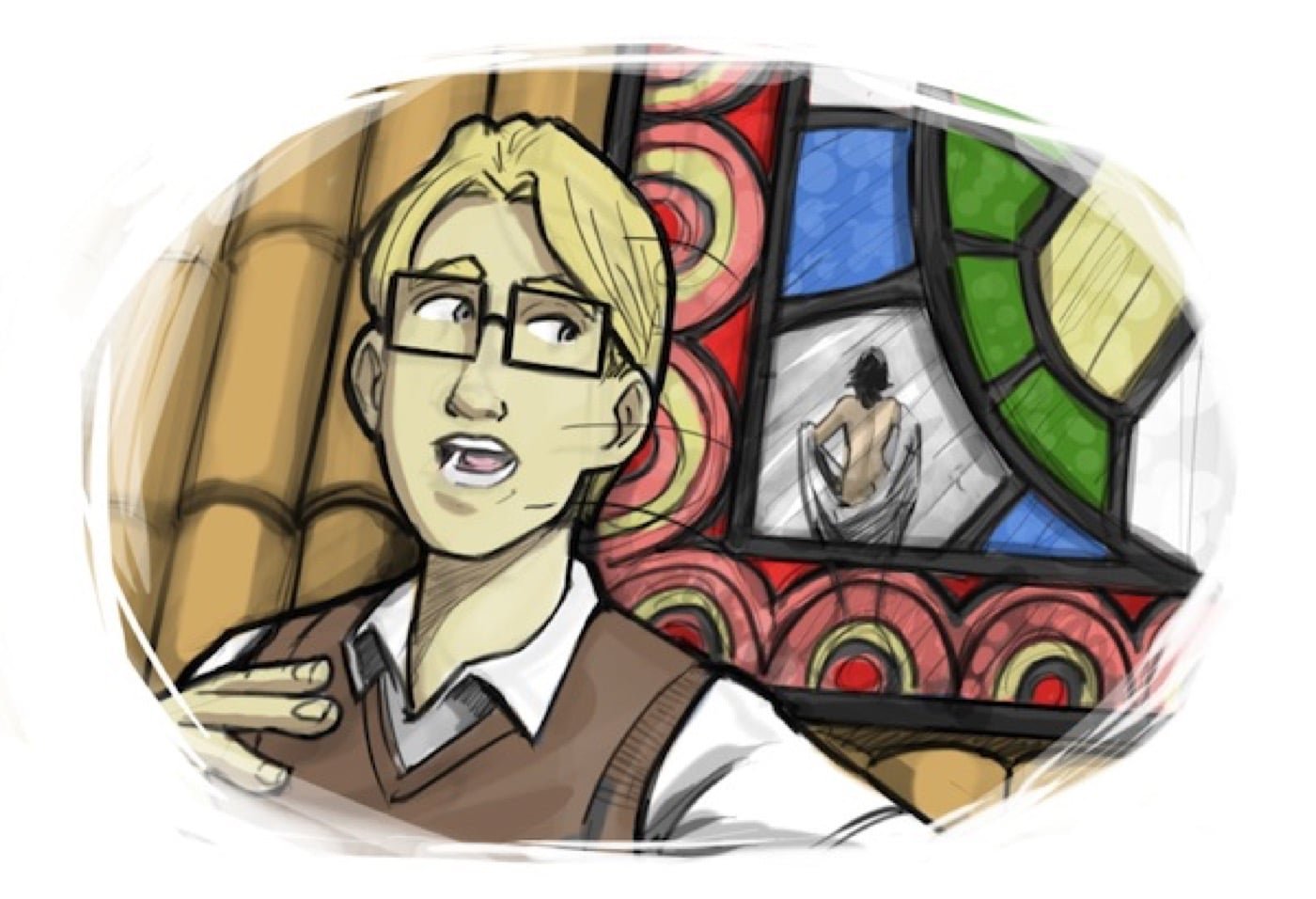 Church window illustration